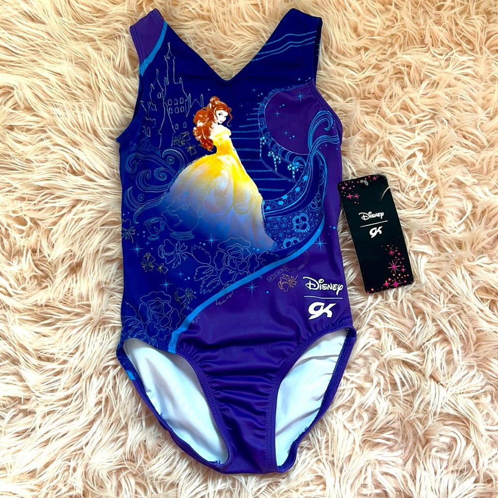 NWT Disney GK child medium beauty and the beast belle leotard